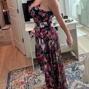 Alice + Olivia like new high low silk burnout dress sz 2